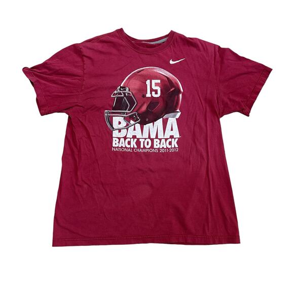 Nike XL Graphic nT-shirt Alabama Crimson Tide Football Back to Back Bama 15 - Picture 1 of 5
